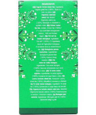 English Tea Shop Pure Green Tea - 20 Tea Bag Sachets 40g - 20 Count Pack - Organic Green Tea - Buy Online on SooperMarket.com