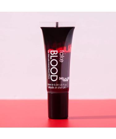 Moon Terror Fake Blood 10ml with Applicator | SFX Makeup for Halloween Vampire Zombie Theatre | Special Effects Red - Buy Online on SooperMarket.com