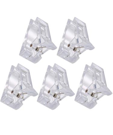 OhhGo 5Pcs Polygel Quick Building Nail Tips Clips Finger Extension UV LED Builder Nail Gel Assistant Manicure Tool