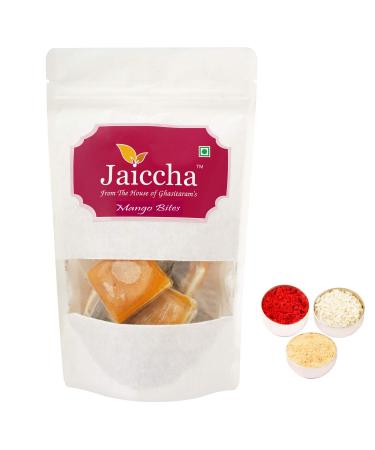 Jaiccha Ghasitaram Bhaidooj Gifts - Mango Bites 200 GMS in White Paper Pouch