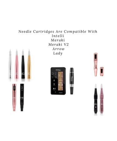 10PCS Intelli Needle Cartridge 3RL - Compatible with Intelli i2 Lady Arrow & Meraki Tattoo Brows Machine | By Mellie Microblading - Buy Online on SooperMarket.com