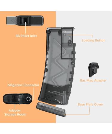 Ludex Speed Loader - 500 Round Large Capacity Airsoft BB Loader with Adapter - Buy Online on SooperMarket.com