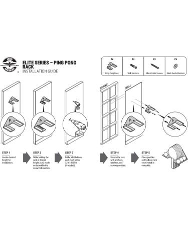 IRON AMERICAN Elite Ping Pong and Table Tennis Storage Rack - Made in USA | Ball and Paddle Slots, Hardware Included - Buy Online on SooperMarket.com