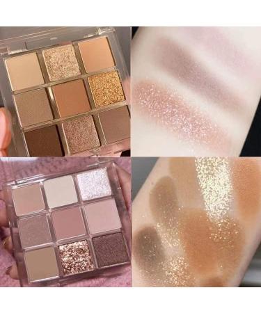 Lovelycat 9 Colors Glitter Eyeshadow Makeup Palette Matte High Pigmented Colorful Creamy Texture Eye Shadow Powder Natural Waterproof Long Lasting Eyeshadow Powder Cosmetics (4PC) - Buy Online on SooperMarket.com
