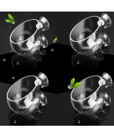 Capetsma water plant pot crystal glass plants for aquariums red shrimp living plants glass holder with 4 suction cups aquarium decoration 4 pieces 4 pack