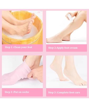 Silicone Socks for Dry Cracked Feet Women 3 Pairs Soft Moisturizing Socks Anti Slip Women Spa Pedicure Gel Socks Aloe Sock for Softening Rough Skin Calluses - Buy Online on SooperMarket.com