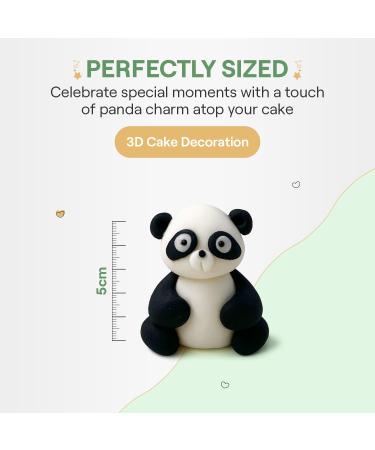 SugarArt Edible Panda Cake Topper - Handmade Animal Cake Decorations - Perfect on Fondant Butter Cream & Icing Sugar Cakes - Made of Sugar - Contains Food Colors (1 Pc Panda) - Buy Online on SooperMarket.com