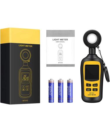 Digital Light Meter with Ambient Temperature Measurer - Up to 200,000 Lux - 4 Digit Color LCD Screen - Buy Online on SooperMarket.com