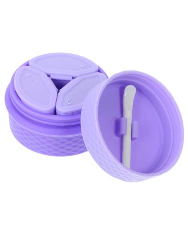 ABOOFAN 2 Sets Cream Box Travel Makeup Jar Makeup Pots Container Travel Container for Cream Leakproof Cosmetic Jar Salve Jar Lotion Cream Jar Purple Storage Box Airless Vacation Silica Gel