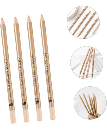 MUSISALY 4pcs Concealer Pen Eye Brightener Concealer Korean Concealer Pot Concealer Wooden White - Buy Online on SooperMarket.com