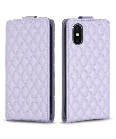 VQWQ iPhone X/iPhone XS 5.8 "Case of luxury and off flap Handy cover With leather case wall pocket folding cover Magnet card compartment cover for iPhone x/iPhone XS 5.8" Case XXF -PUEPLE- iPhone X/iPhone XS 5.8 "Puepple-