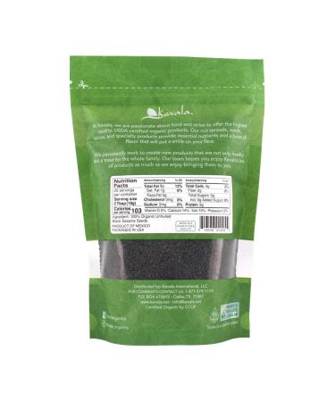 Buy Kevala Organic Black Sesame Seeds - Raw Unhulled 16 oz (454 g) | Nutrient-Rich Superfood - Buy Online on SooperMarket.com