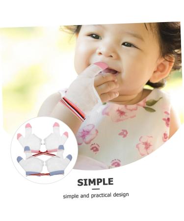 KOMBIUDA 2 Pairs Ring Biting Gloves Infants Finger Protector Kids Thumbs Infant Products Breathable Child Net As Shown 12.00X10.50X0.10CM - Buy Online on SooperMarket.com