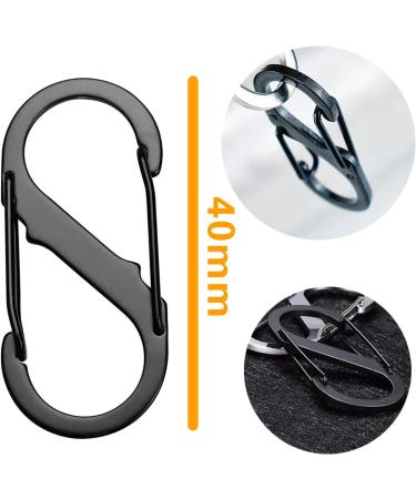 SZXMDKH 25-Piece S Carabiner Set - Metal Double Carabiners & 8-Shaped Snap Hooks for Hiking Camping & Home Use - Durable and Versatile - Buy Online on SooperMarket.com