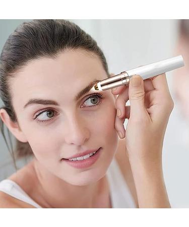 Rechargeable Electric Eyebrow Hair Remover with LED Light - Painless Trimmer for Women - White - Buy Online on SooperMarket.com
