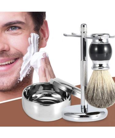 Men's Professional Shaving Kit with Stand, Brush, Soap Mug, and Travel Case - Beard Grooming Set for Mustache Care - Buy Online on SooperMarket.com