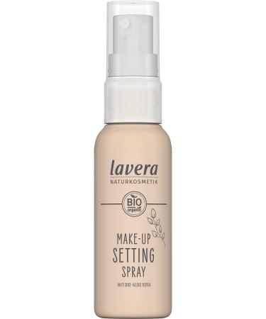 lavera Make-up Setting Spray - refresh - natural cosmetics - Vegan - free from alcohol - free from silicones - Suitable for all skin types - Organic aloe vera & Vegetable gylcerin - 50ml transparent
