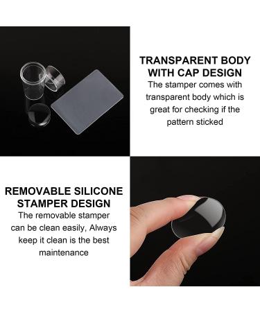 Angnya Nail Art Stamper & Scraper Set - 2 Pieces Transparent French Nail Art Tools for DIY Creative Nail Designs - Buy Online on SooperMarket.com