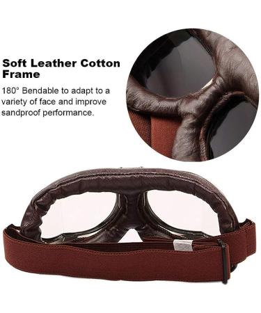 Peicees Vintage Aviator Hat and Goggles Set - Khaki Hat with Fur Ear Flaps for Men and Women - Buy Online on SooperMarket.com