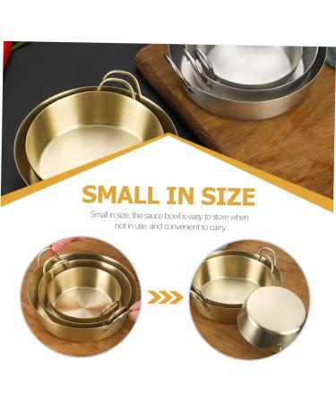 Alipis Amphora Snack Plate Tomato Stainless Steel Round re-usable 13.7x12.2CM Gold - Buy Online on SooperMarket.com