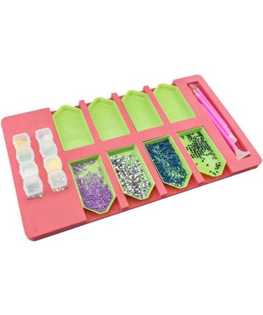 HXYQMMY Diamond Painting Accessories Tray Organizer - 8 Slots Multi-Boat Holder for Square Bead Storage Containers - Ideal Craft Tool Kit for Adults - Buy Online on SooperMarket.com