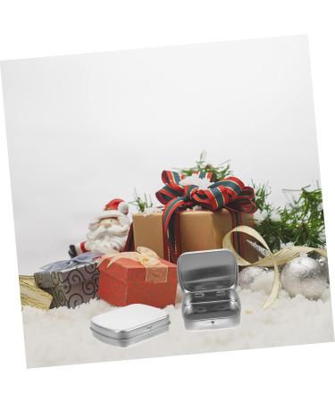 STOBOK 10pcs Boxes Mini Storage Tin Box The Christmas Candle Small Tin with Lid Storage Boxes with Lids Jar Silver 6.00X4.70X1.50CM - Buy Online on SooperMarket.com