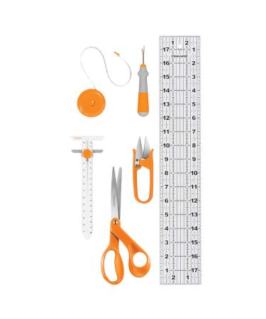 Fiskars Sewing Essentials Set (6pc), Orange 6 Count Sewing Essentials Set Orange