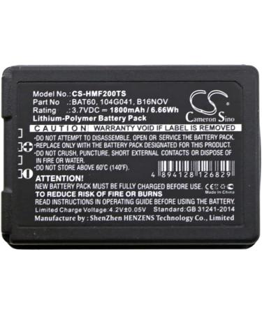 High-performance 3.7V BAT60 Replacement Battery for Clear-Com FreeSpeak II - 1800mAh | International Shipping Available - Buy Online on SooperMarket.com