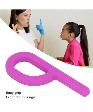 P-Shaped Silicone Sensory Cake Tool - Improve Chewing & Oral Muscle Rehabilitation - Purple Oral Motor Stimulation Toy for Children - Buy Online on SooperMarket.com