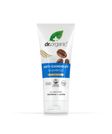 Dr Organic Organic Coffee Anti Dandruff Shampoo Natural Vegan Cruelty Free Paraben & SLS Free Eco Friendly Recyclable Packaging For Women & Men Palm Oil Free 200ml Coffee 200 ml (Pack of 1)