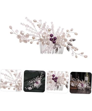 WOFASHPURET 1pc braided flower comb hair accessories hair barrettes for women Headpieces for Brides Hair Side Combs flower hair clips for women white wire modeling banquet hair comb - Buy Online on SooperMarket.com