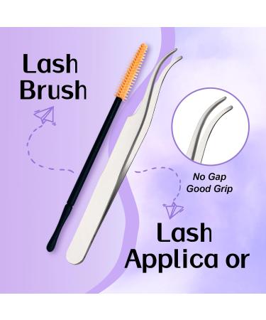 WENDY Lash Extension Kit - 284 PCS D Curl Cluster Lashes Lash Bond & Seal Applicator & Glue Remover - 40D & 50D Individual Eyelash Clusters (16-20mm) for Flawless Look - Buy Online on SooperMarket.com
