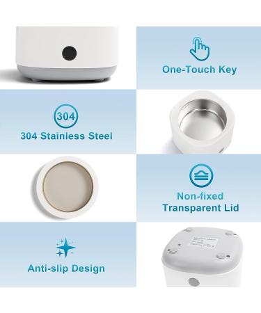 Portable Ultrasonic Cleaner 30W w/ 24 Cleaning Tablets - 5 Min to Clean Retainers, Mouth Guards, Dentures & Jewelry | 42kHz Upgrade - Buy Online on SooperMarket.com