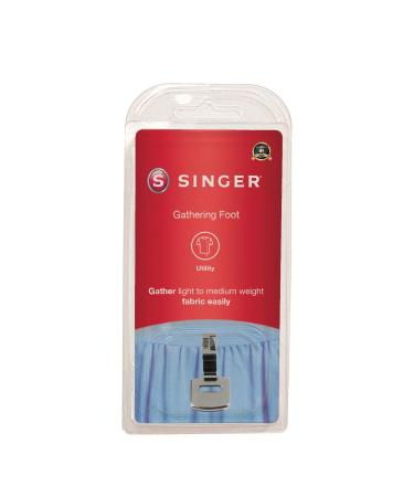 SINGER | Gathering Presser Foot for Low-Shank Sewing Machines, Simutaneously Trims & Hems Edges, Zig-Zag and Over-Edge Stitches - Sewing Made Easy