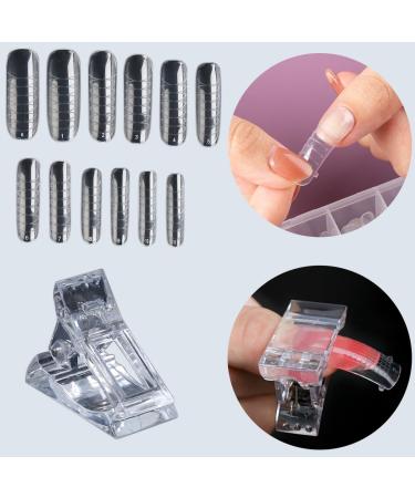 Poly Extension Gel Nail Kit - Clear White Pink Builder Gel with Slip Solution & Dual Forms | Home Manicure Starter Set - Buy Online on SooperMarket.com
