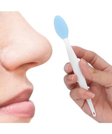 Silicone Nose Cleansing Brush - Double-Sided Exfoliating Tool for Women | Easy Grip Nose Cleaner for Beauty Salon & Home (Blue - Buy Online on SooperMarket.com