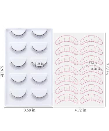 25 Pairs Practice Eyelashes & 70 Under Eye Positioning Stickers - Self-Adhesive Training Lashes for Eyelash Extension Makeup Beginners - Buy Online on SooperMarket.com