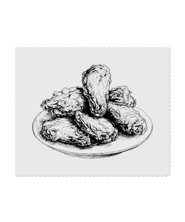 2 x "Fried Chicken" Microfiber Cleaning Cloths for Glasses (LC00023910)