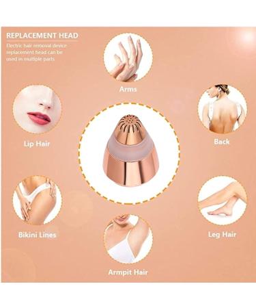 Eyebrow Hair Remover Replacement Heads - Smooth Rose Gold Face Hair Removal Tool for Women - Buy Online on SooperMarket.com