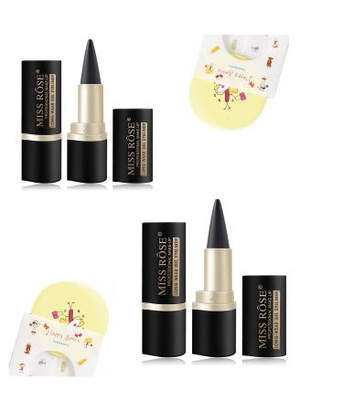 Matte Quick-dry Eyeliner Pencil Black Cream Solid Eyeliner Pen Long Lasting Waterproof Smudge-Proof Makeup Eyeliner with Makeup Mirror (2 Set)