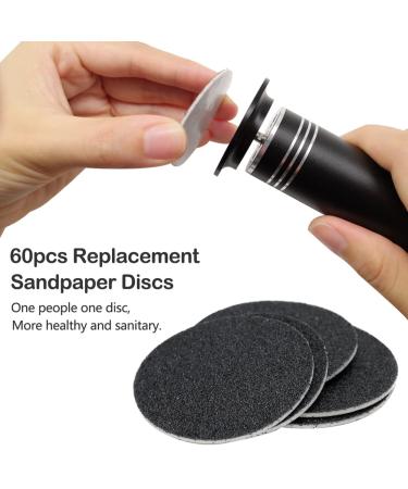 Upgraded Electric Callus Remover - Adjustable Speed & 60 Replacement Sandpaper Discs - Professional Pedicure for Men & Women - Black - Buy Online on SooperMarket.com
