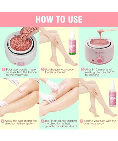 Waxing Kit for Women - MaxFlat Wax Pot with Rose Hard Wax Beans - Full Body Brazilian, Armpit, Eyebrow, Bikini, Leg Wax - Includes 20 Wax Applicator Sticks, Oil, and Silicone Bowl - Buy Online on SooperMarket.com