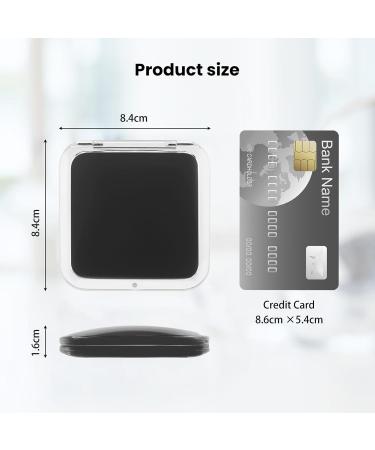 LONTAN Compact Travel Mirror 15X Magnification | Black Pocket Makeup Mirror for Handbag | Small Magnifying Mirror Gift for Girls | Square 8.5cm x 8.5cm - Buy Online on SooperMarket.com