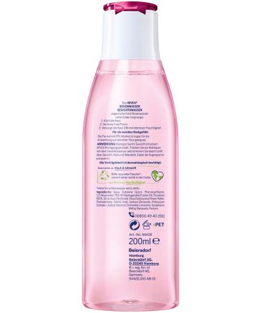 Nivea Rose Water Facial Water 200ml | Refreshing & Clarifying Facial Care for All Skin Types - Buy Online on SooperMarket.com