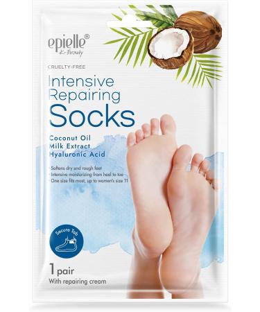 Epielle Moisturizing Socks and Gloves - 5 Pairs for Hand and Foot Care | Skincare Gifts for Her | Stocking Stuffer - Buy Online on SooperMarket.com