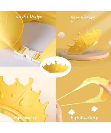 Kids Shower Cap - Adjustable Crown Shampoo Shield for Baby Bathing - Yellow - Buy Online on SooperMarket.com