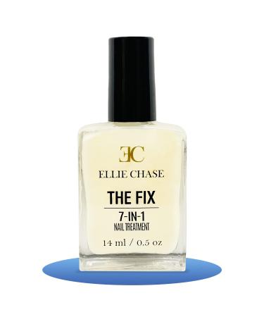 Ellie Chase 7 in 1 Nail Strengthener, Growth, Hardener, Repair Treatment Polish 0.5 OZ /Peptides/Vitamin E/Violet Extract/Oils/Amino Acid/ Extra Hydration/Strength/Smoothing/Hardening/Protection/Shine
