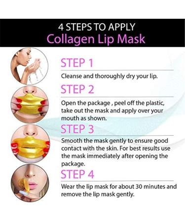VERONNI 24K Gold Lip Mask - Hydrating Lip Plumper with 30 Patches for Smoother, Firmer Lips - Moisturizing and Nourishing Formula to Minimize Fine Lines - Buy Online on SooperMarket.com