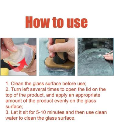 Automotive Oil Film Cleaning Brush Seedhubtok Glass Cleaning Board Hydrophobic Glass Coating for Windshield Anti-Rain Fog Cleaning Glass Brush Improves Clarity and Visibility (B-3Pcs) - Buy Online on SooperMarket.com