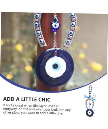 Zerodeko 1pc Blue Eyes Pendant Turkish Evil Eye Beads Birthday Gift Crystals Beads Wallet Keychain Decor Turkish Devil s Eye Pendant Devil Eye Diamond Driving Recorder Alloy - Buy Online on SooperMarket.com